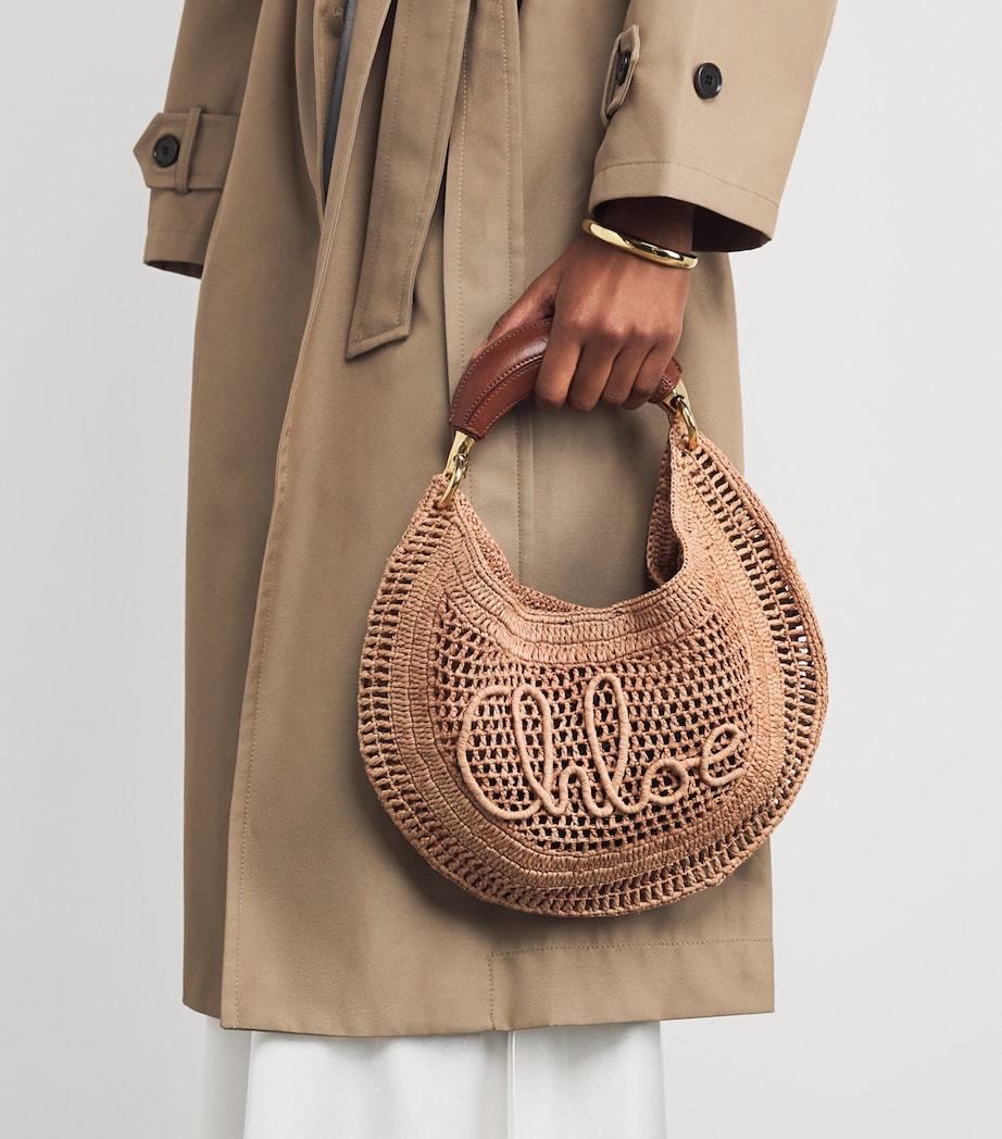 Chloé Raffia Summer Banana Shoulder Bag