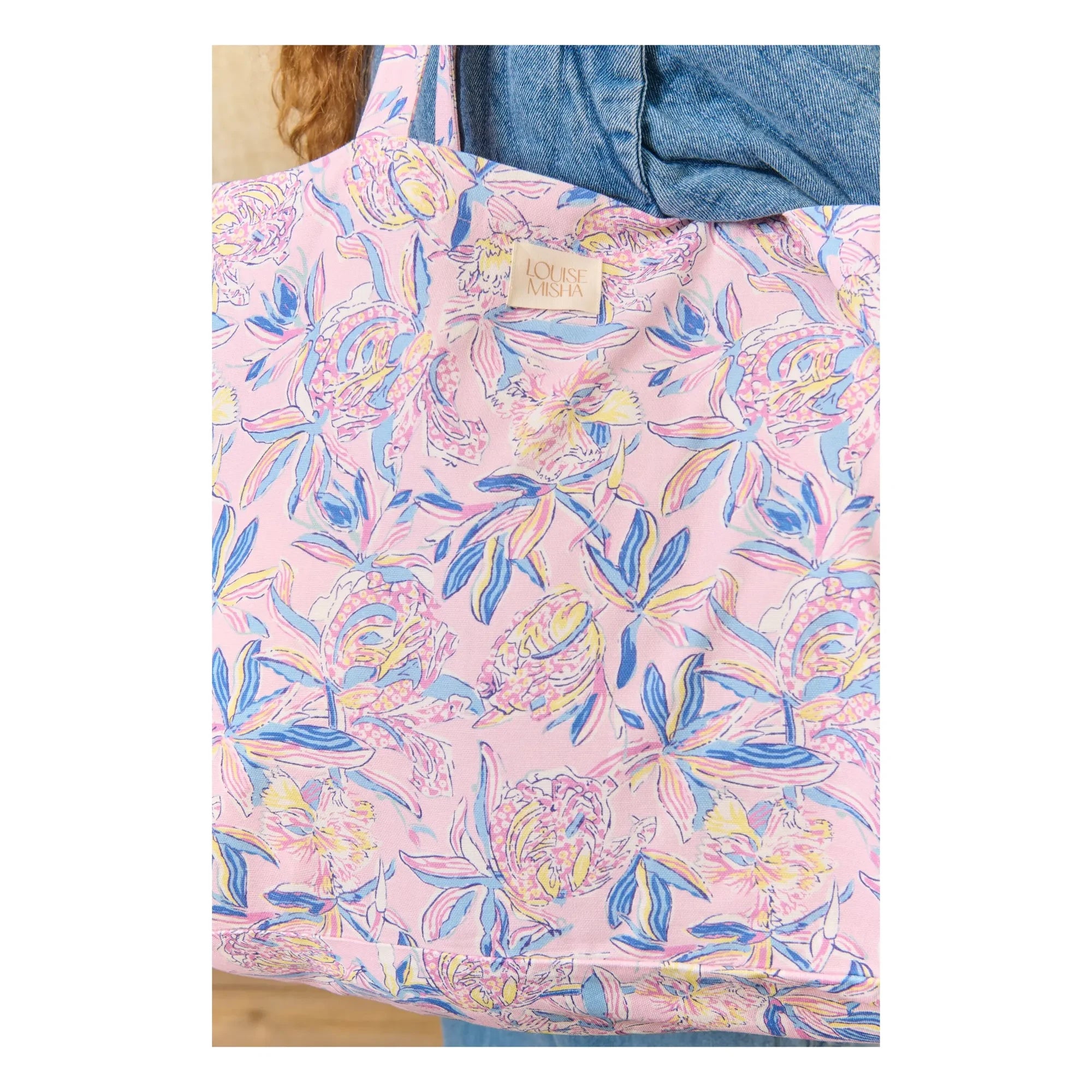 Louise Misha - Tote Bag Beverly Coton | Powder pink