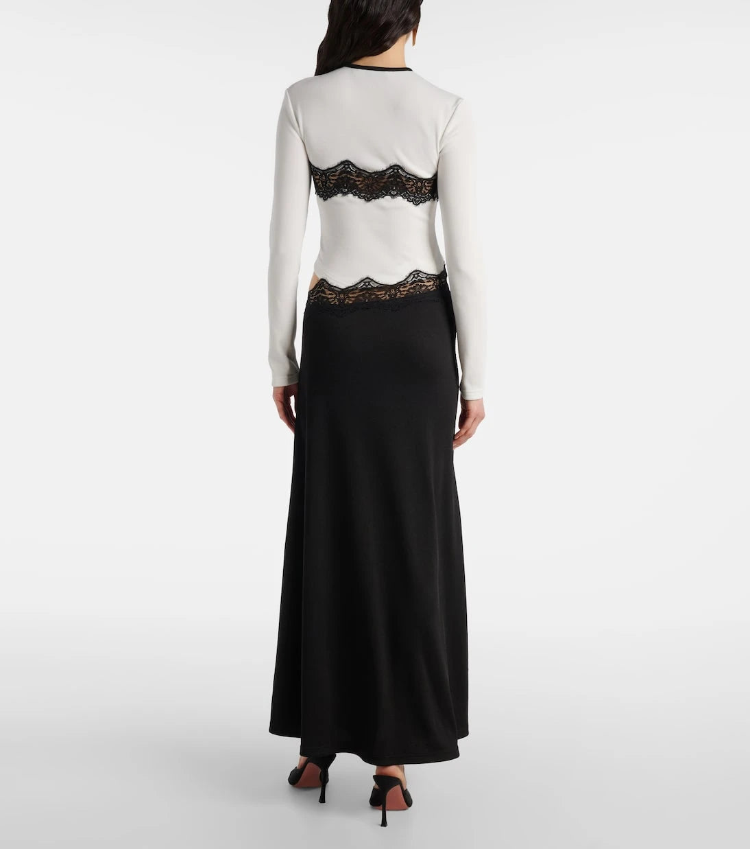 Christopher Esber - Lace-trimmed cutout maxi dress