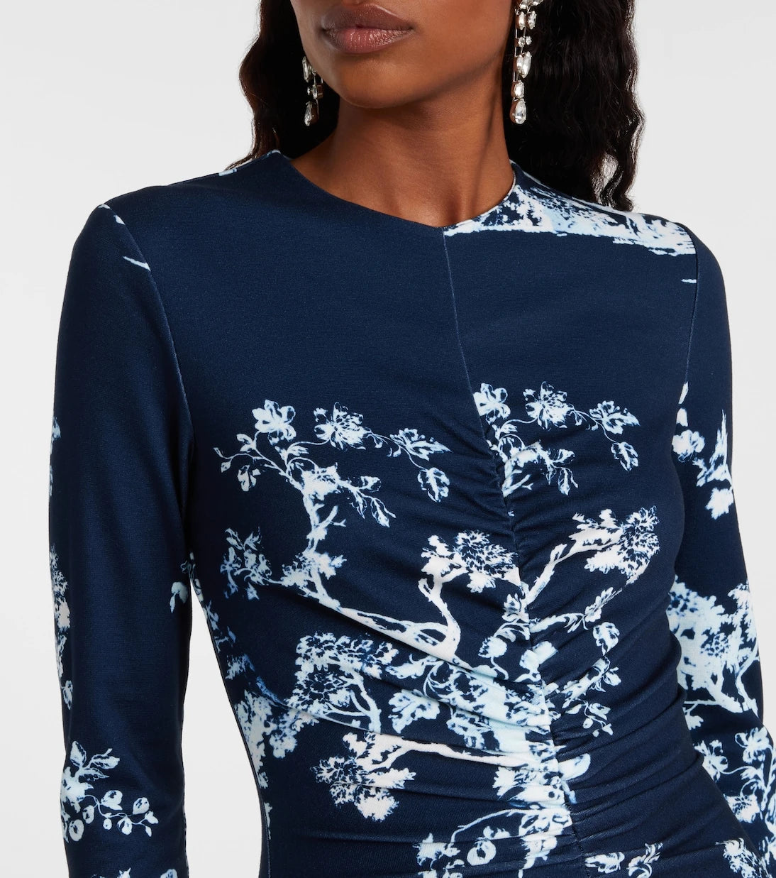 Erdem - Floral gathered midi dress