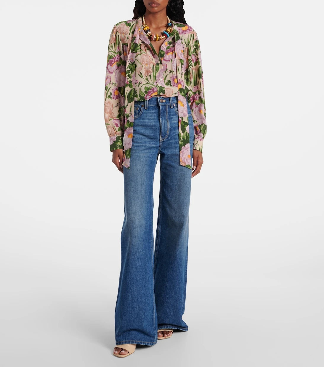 Chloé - Chloé Soleil 55 logo leather mules