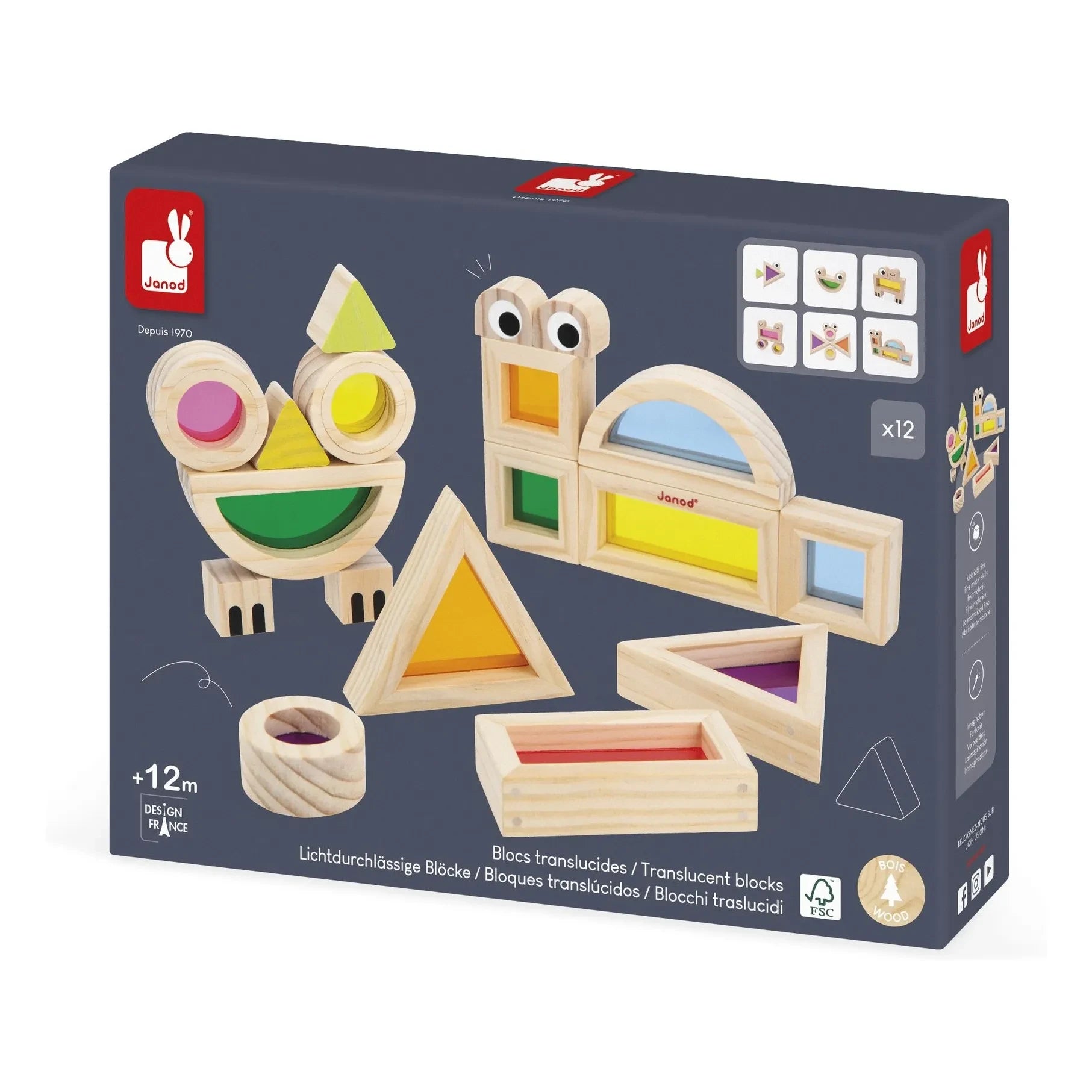 Janod - Translucent sensory blocks