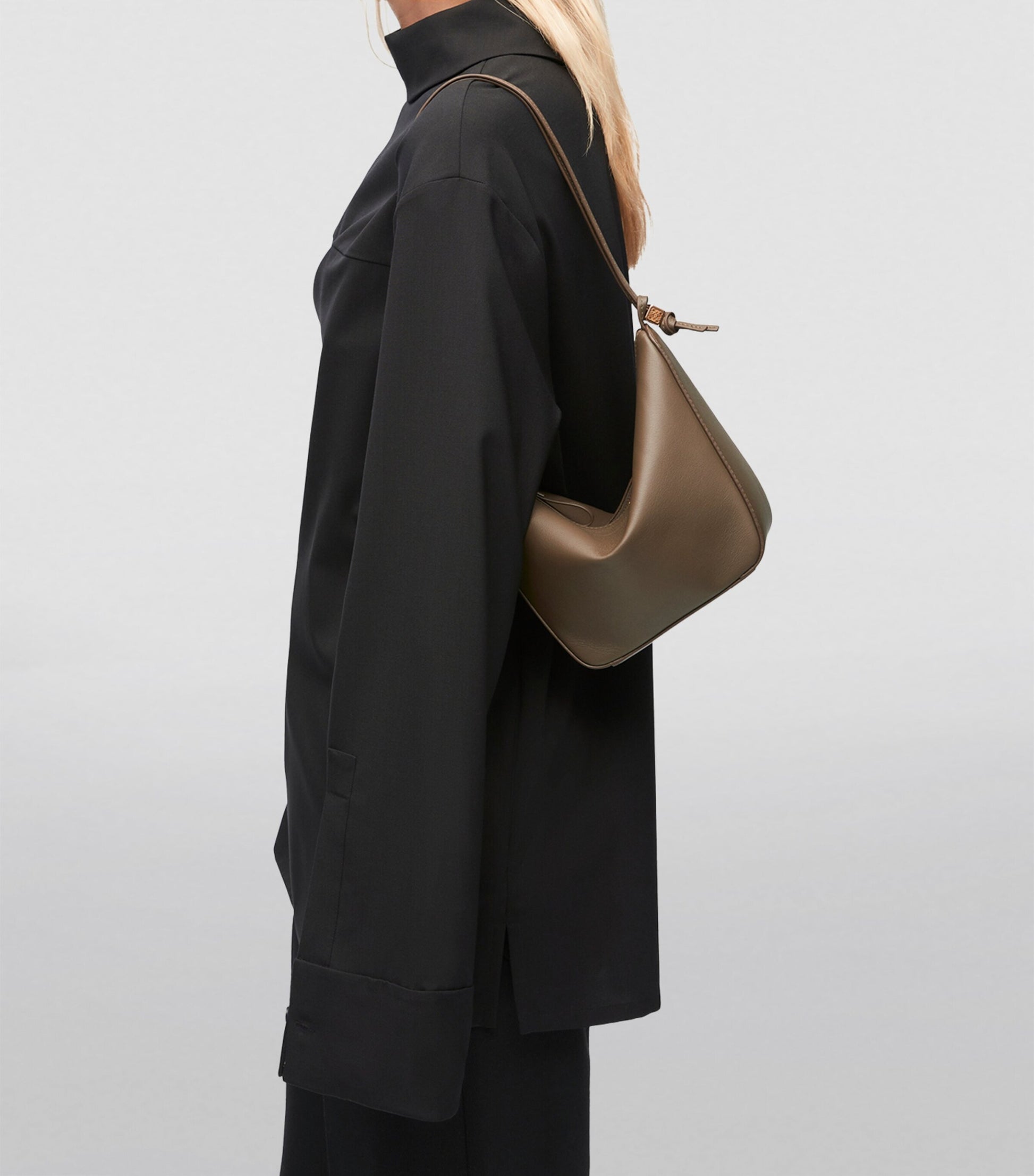 LOEWE Green Mini Leather Hammock Hobo Bag