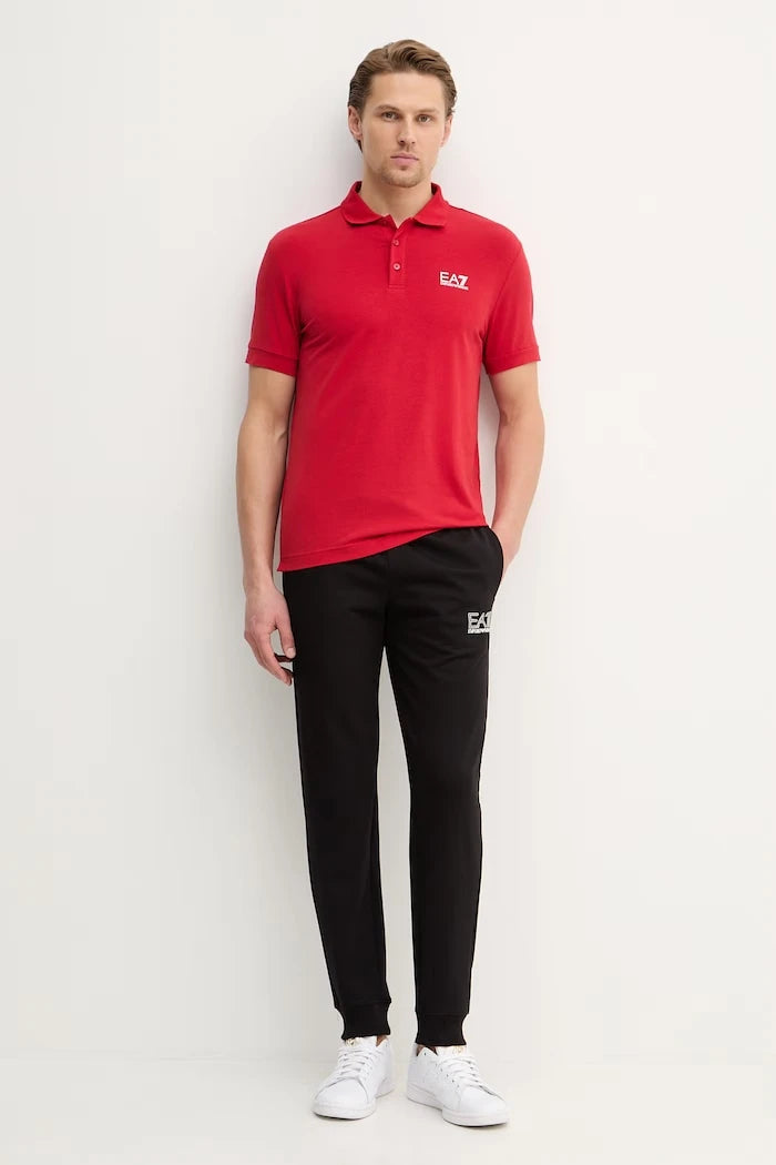 EA7 Emporio Armani erkek pamuklu elastan yakalı tişört