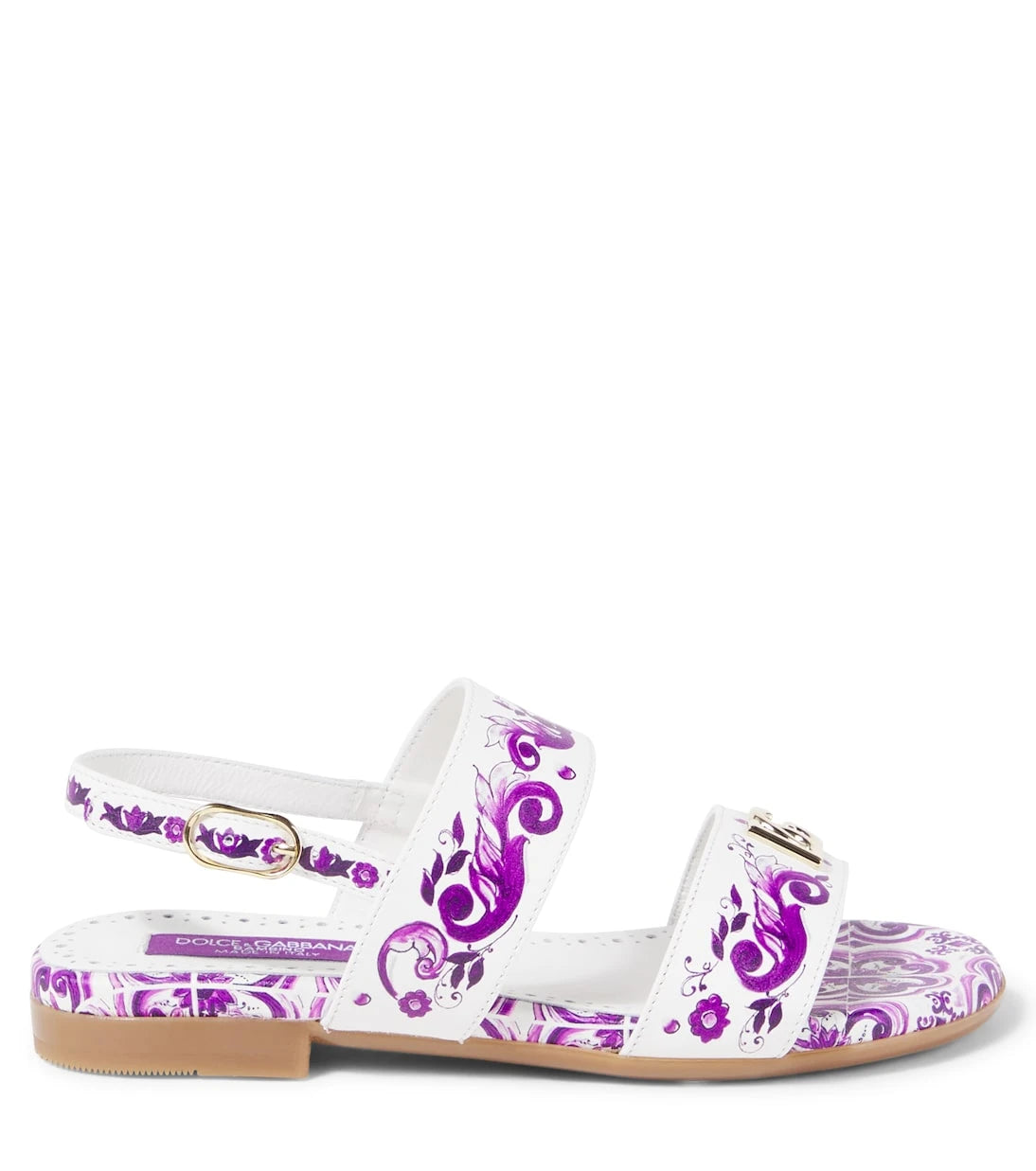 Dolce&Gabbana Kids - DG Majolica leather sandals