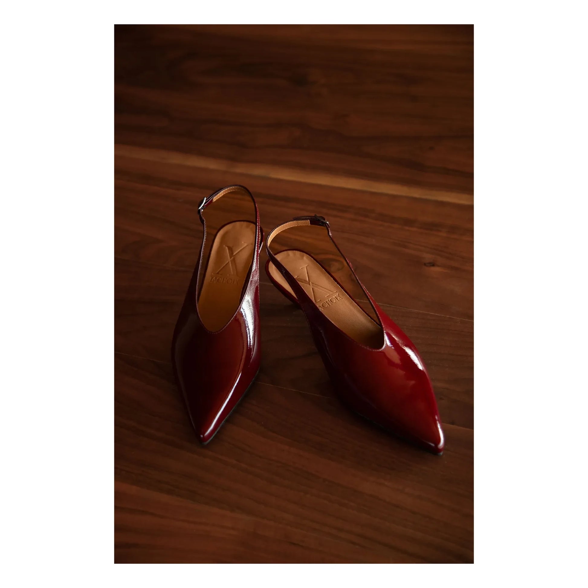 Lachoix - Slingback Heels | Burgundy
