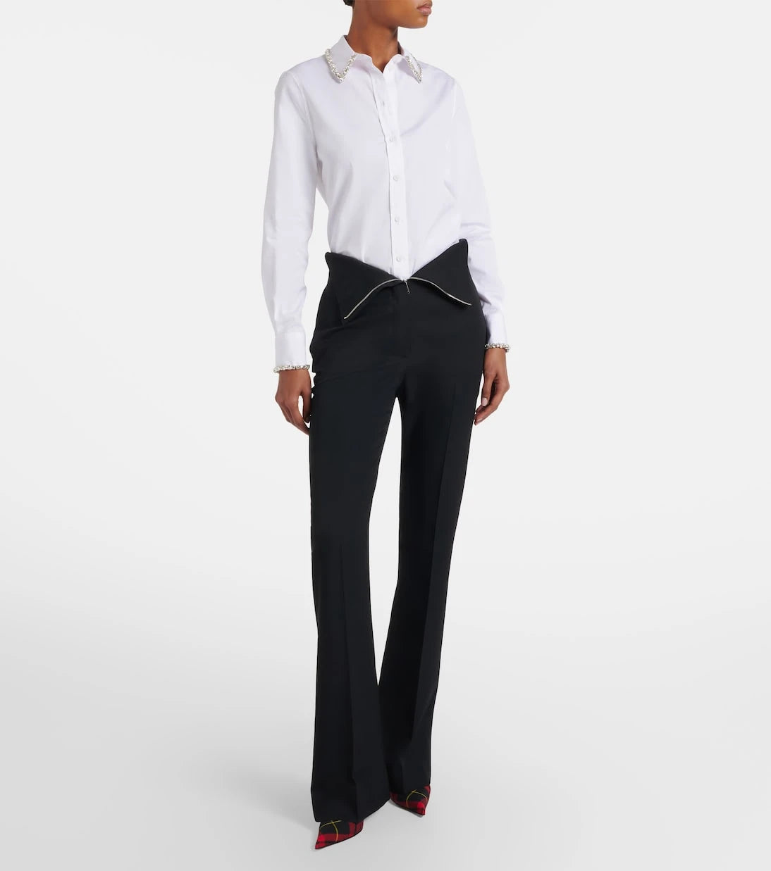 McQueen - Wool bootcut pants