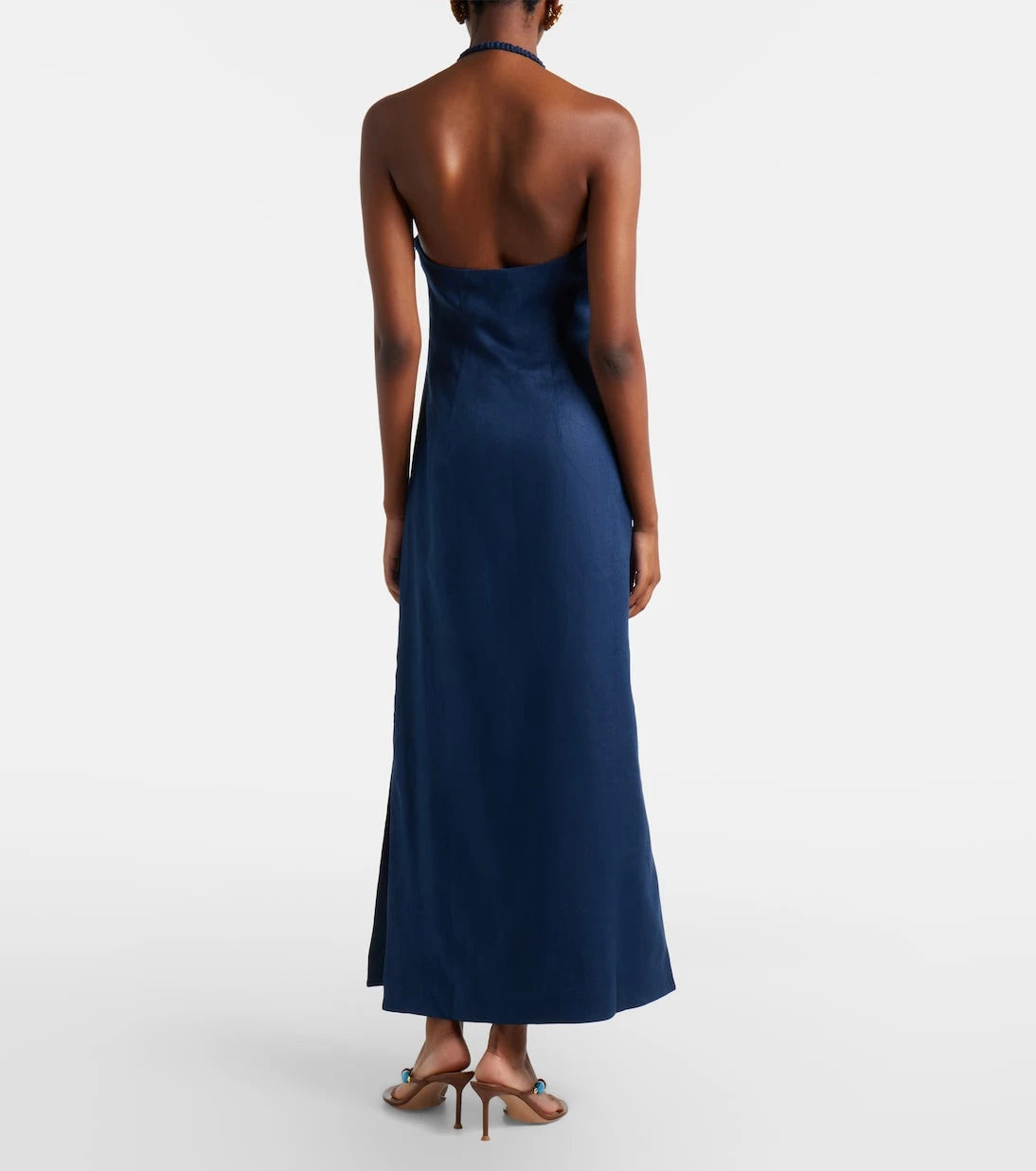 SIR - Caela halterneck linen maxi dress