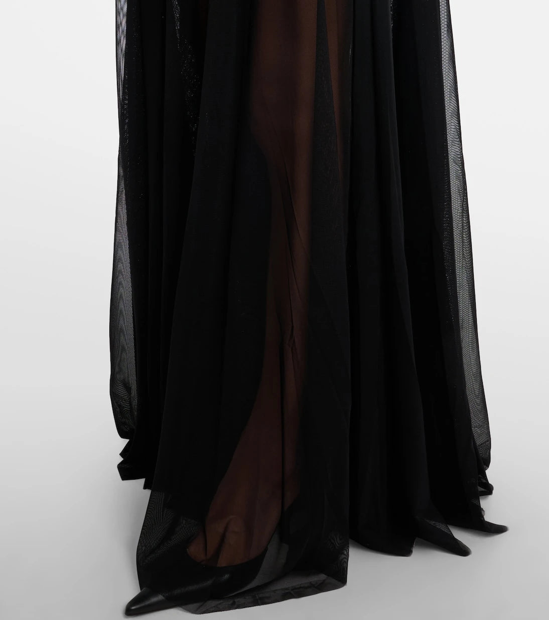 Norma Kamali - Hooded sheer maxi dress