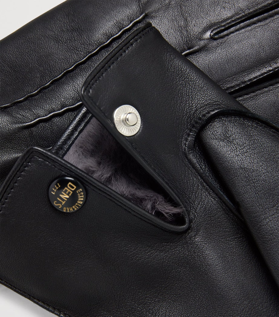 DENTS Leather Fur-Lined Lumley Gloves