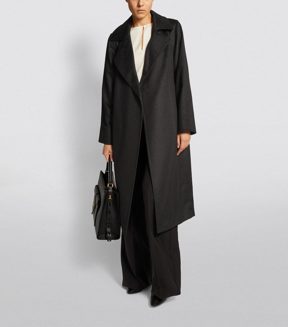 Max Mara Black Manuela Belted Coat