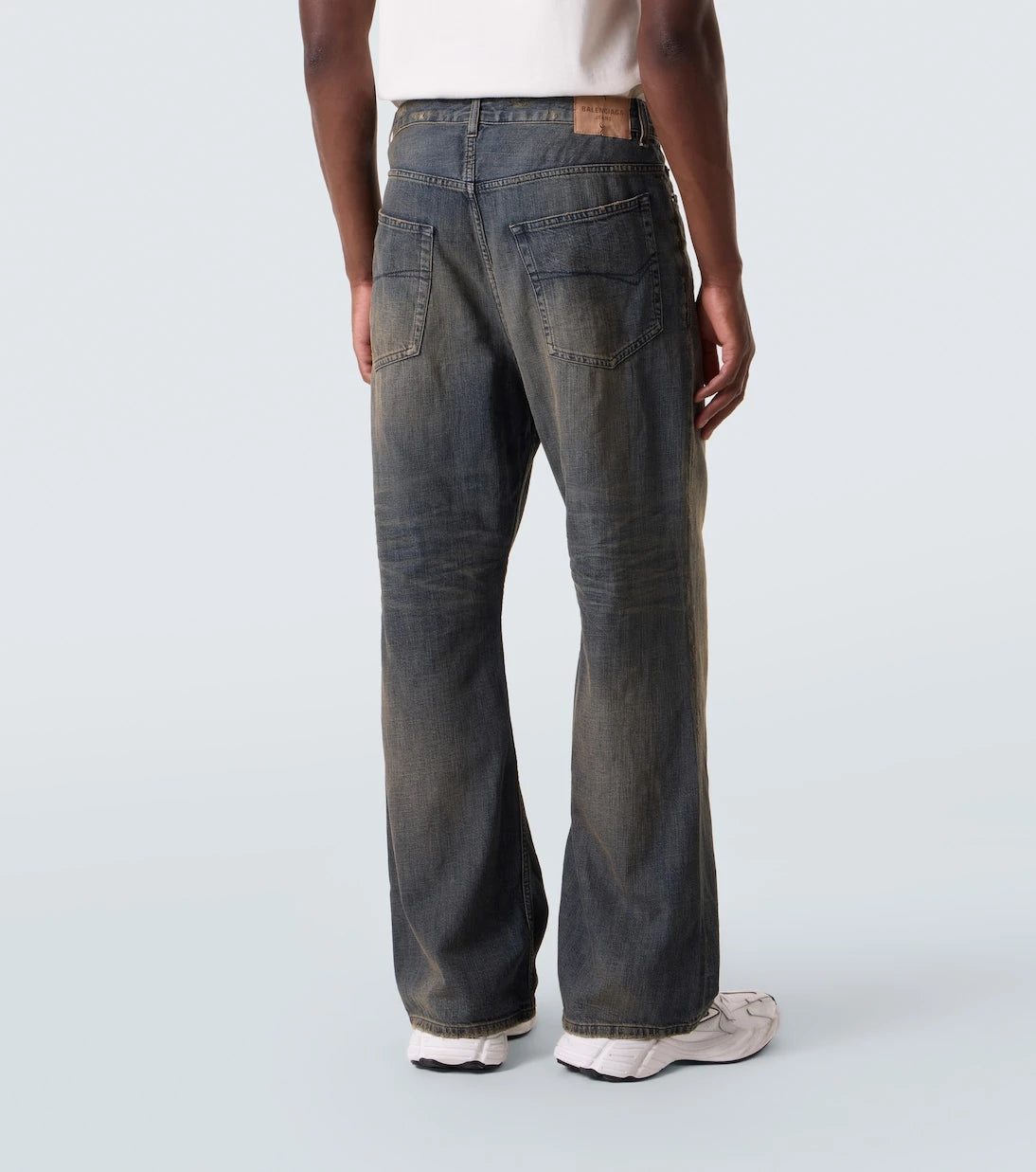 Balenciaga - Faded wide-leg jeans