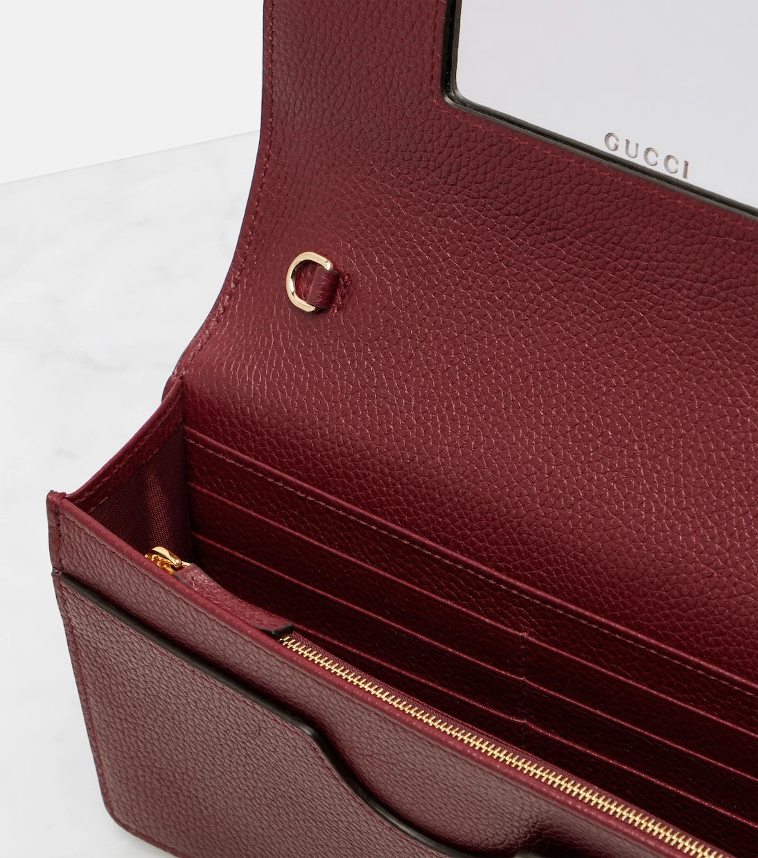 Gucci - GG Marmont Petite leather wallet on chain