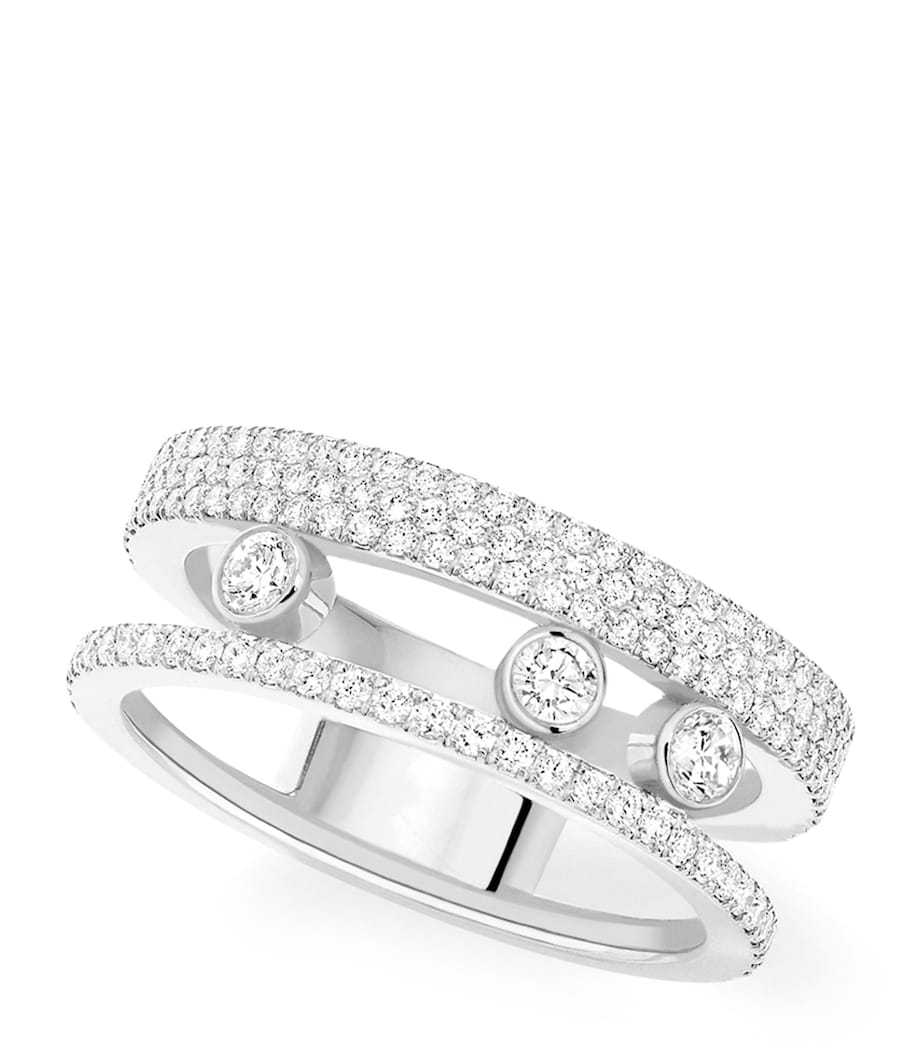 White Gold and Diamond Move Romane Ring