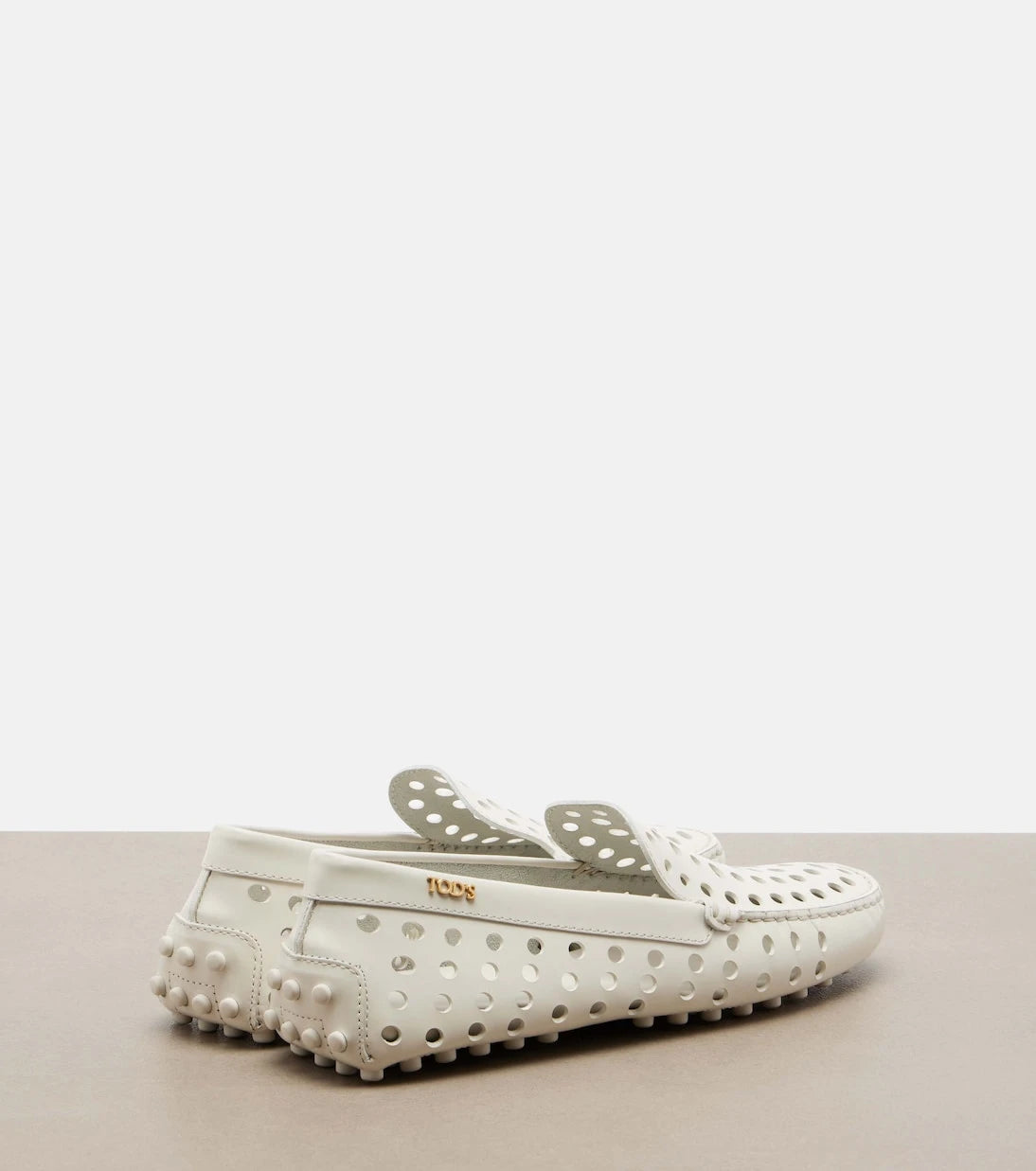 Tod's - Gommino perforated leather loafers