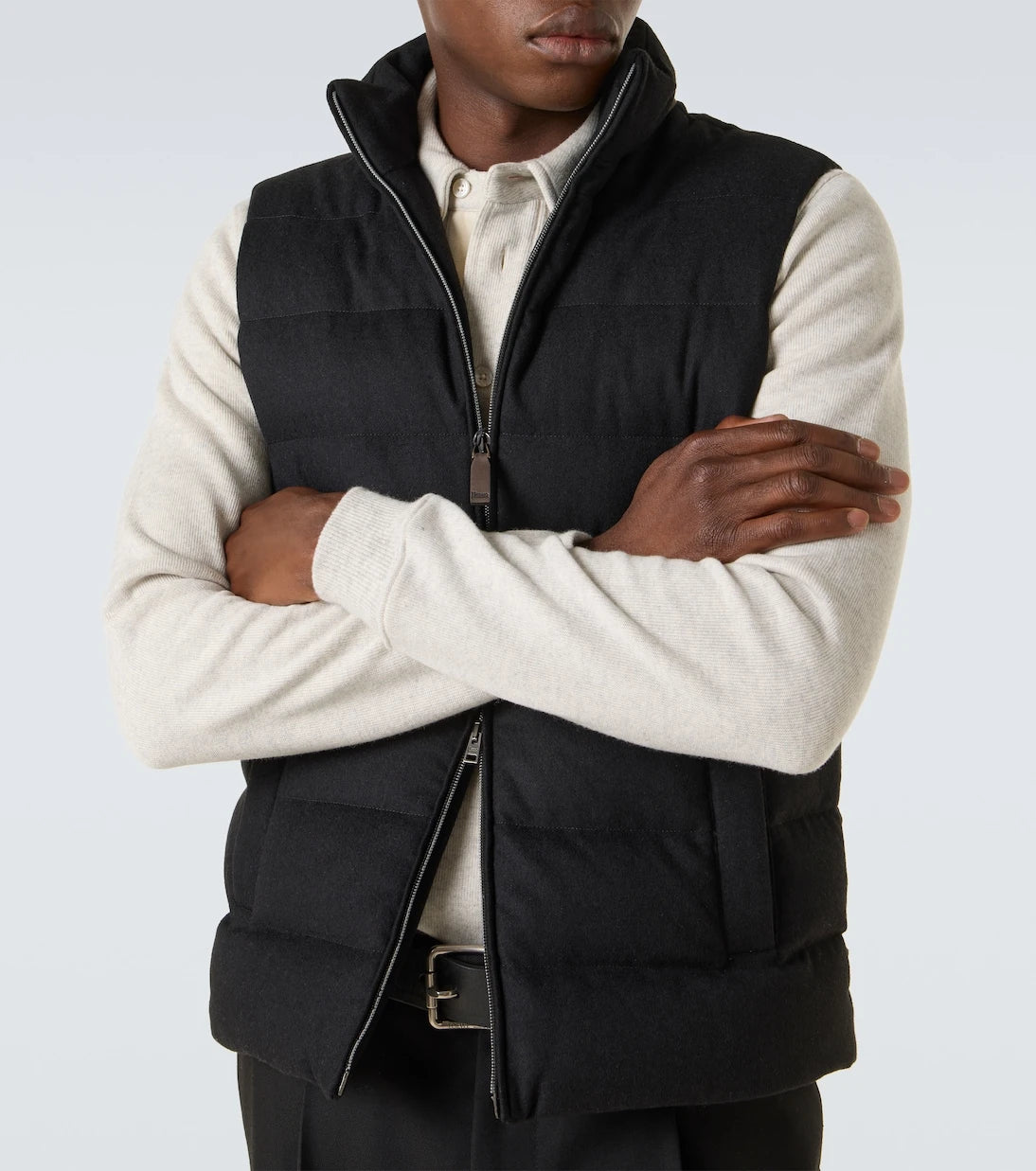 Herno - Down-paneled silk and cashmere vest