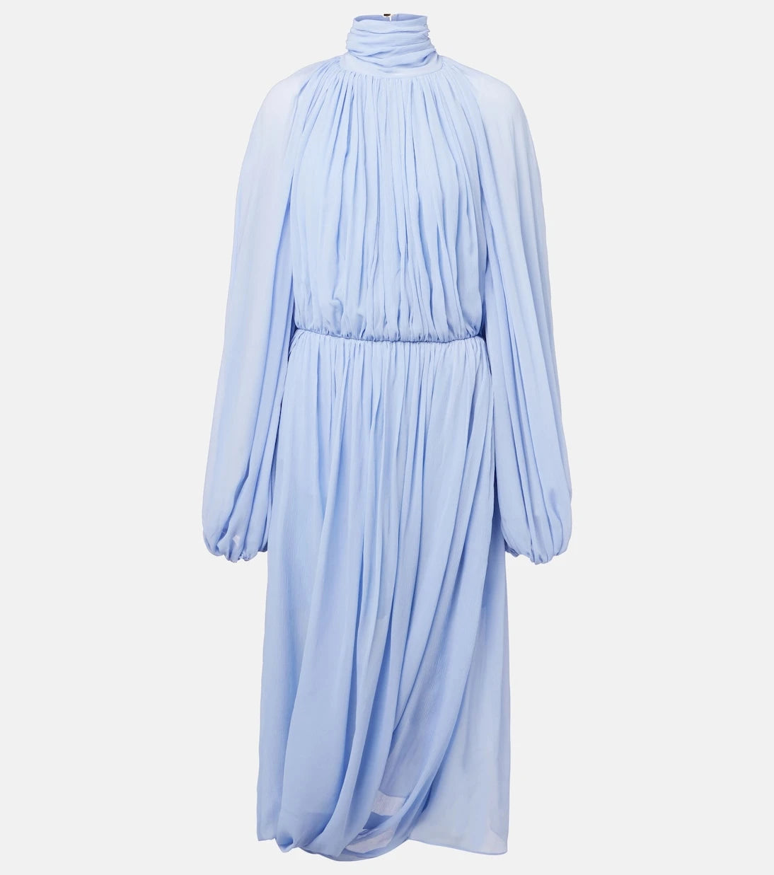 Stella McCartney - Gathered silk crepon midi dress