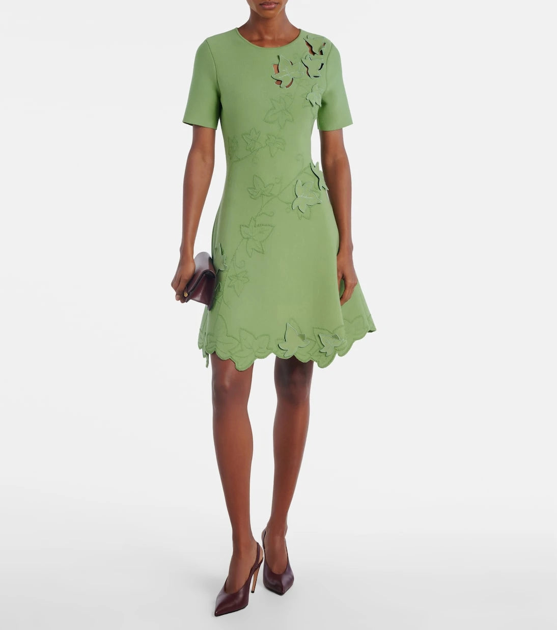 Oscar de la Renta - Ivy cutout embroidered minidress