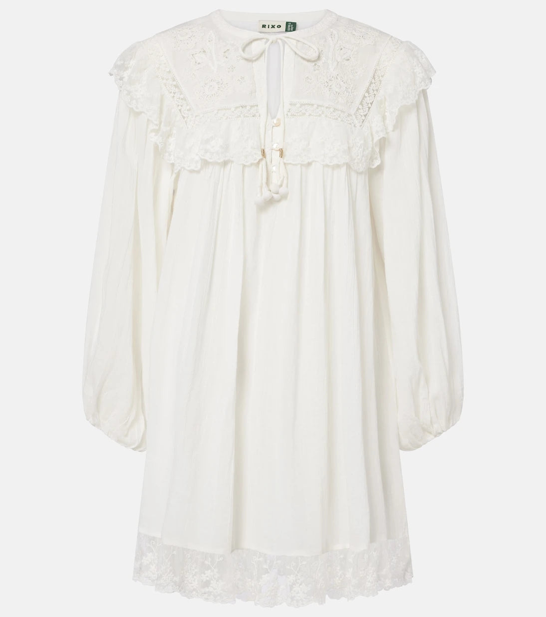 Rixo - Inez embroidered cotton minidress