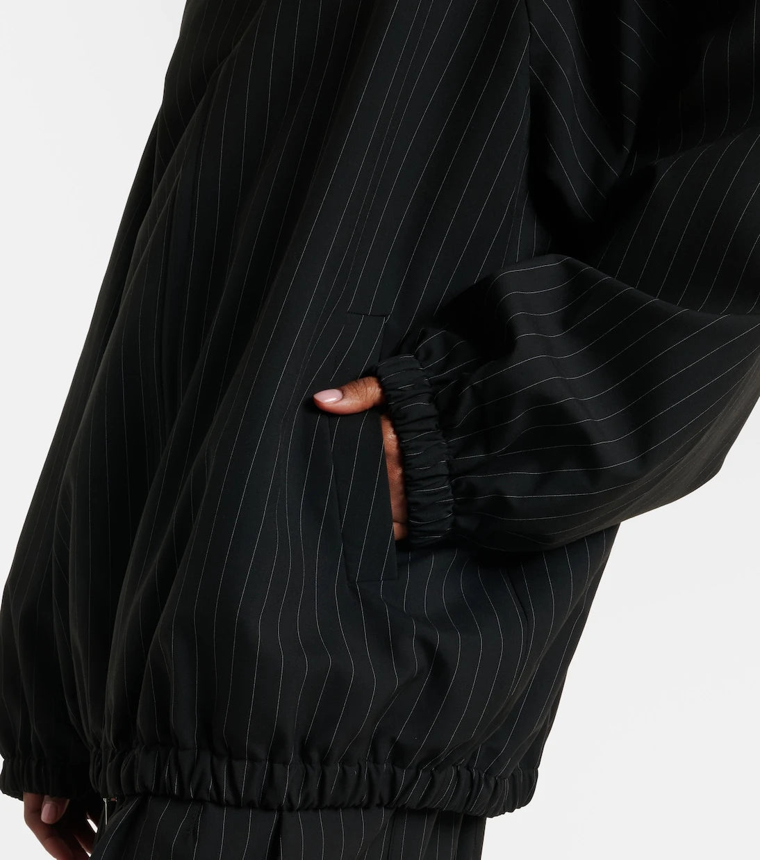 The Frankie Shop - Baxter oversized pinstripe blouson jacket