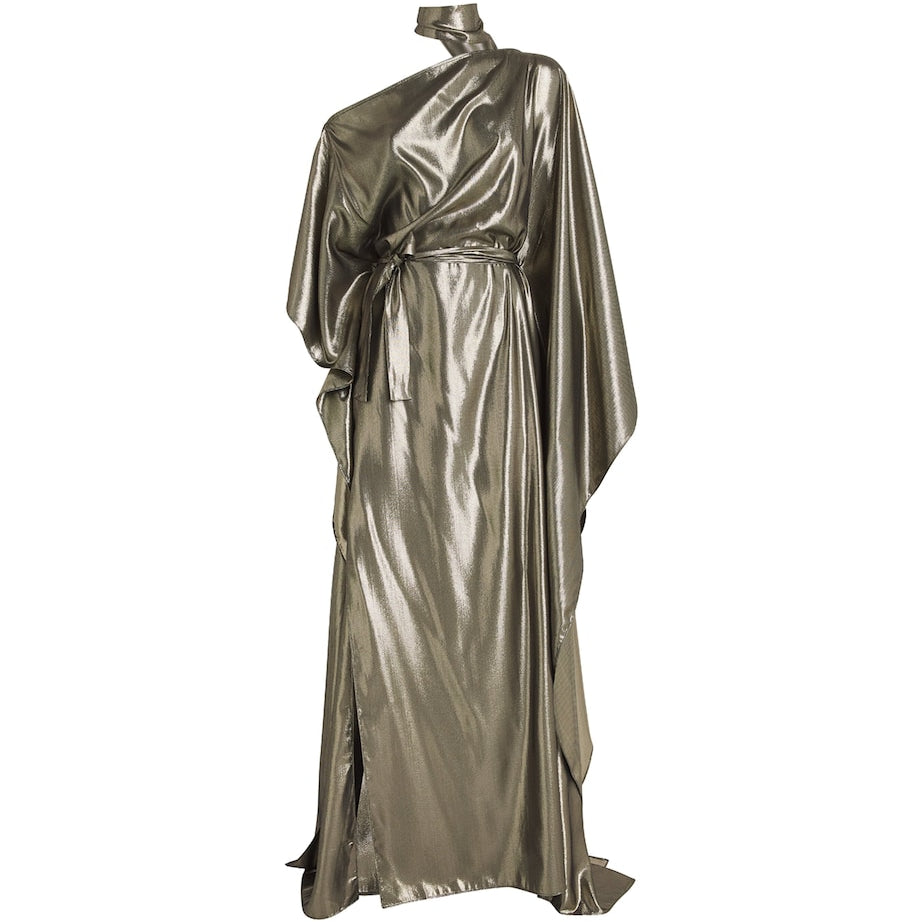 Gold Lamé Taylor Seventies Kaftan Maxi Dress