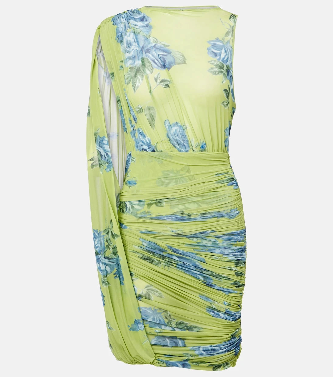 Magda Butrym - Draped floral semi-sheer minidress
