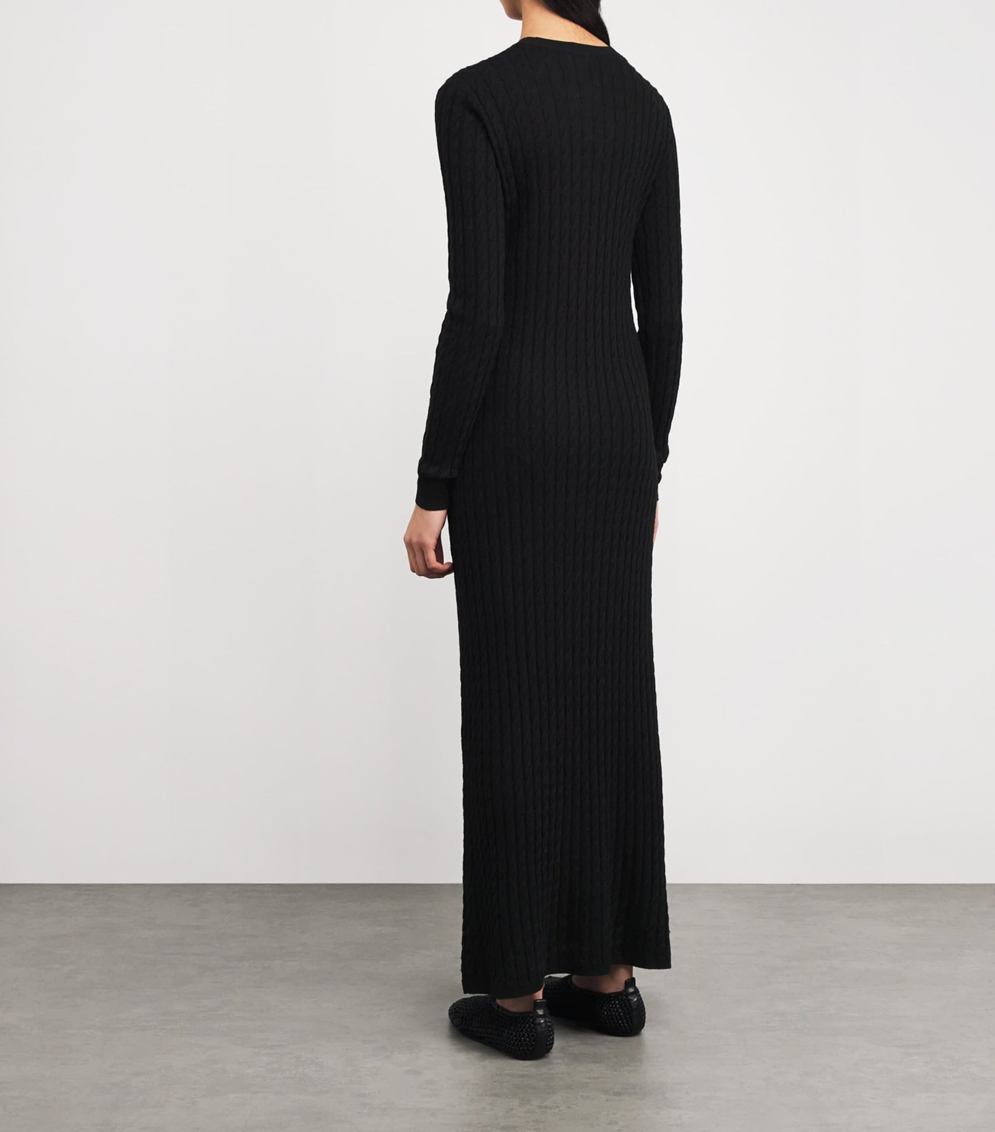 Wool Maxi Dress BLACK 001