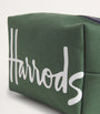 Cotton Logo Cosmetics Bag DARK GREEN