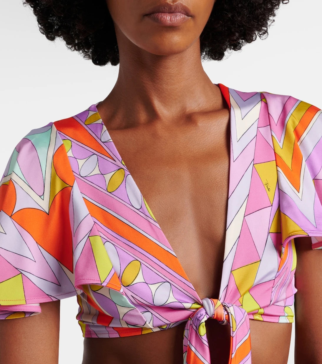 Pucci - Angoli jersey satin crop top