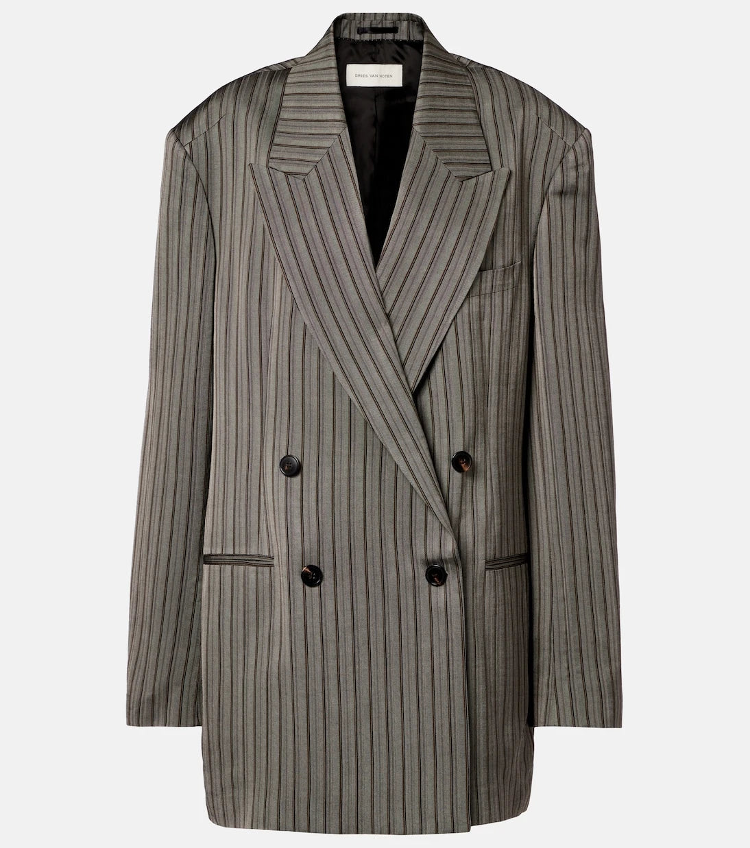Dries Van Noten - Striped double-breasted oversized blazer