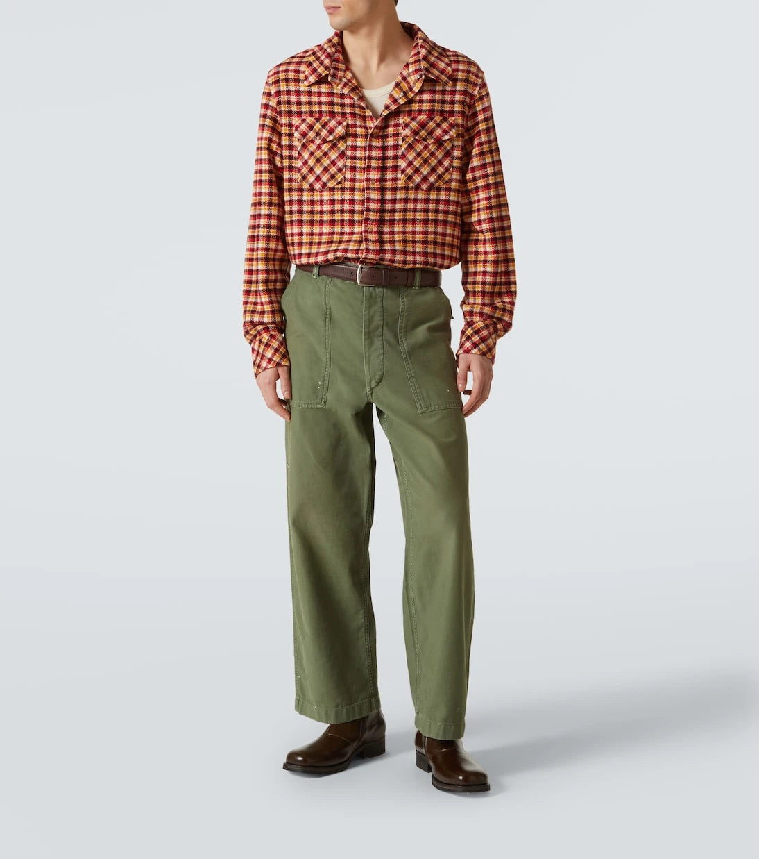 God's True Cashmere - Time plaid cashmere shirt