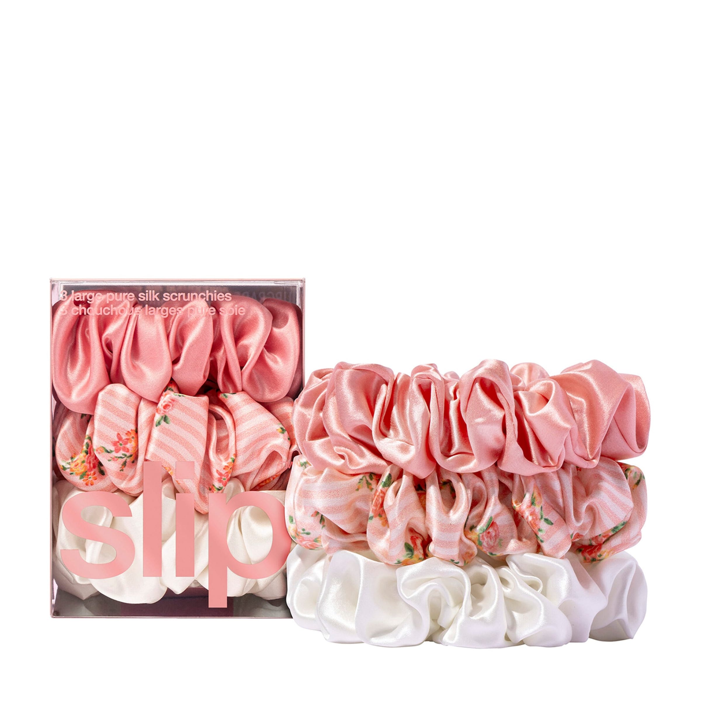 Pure Silk Scrunchies (Set of 3)