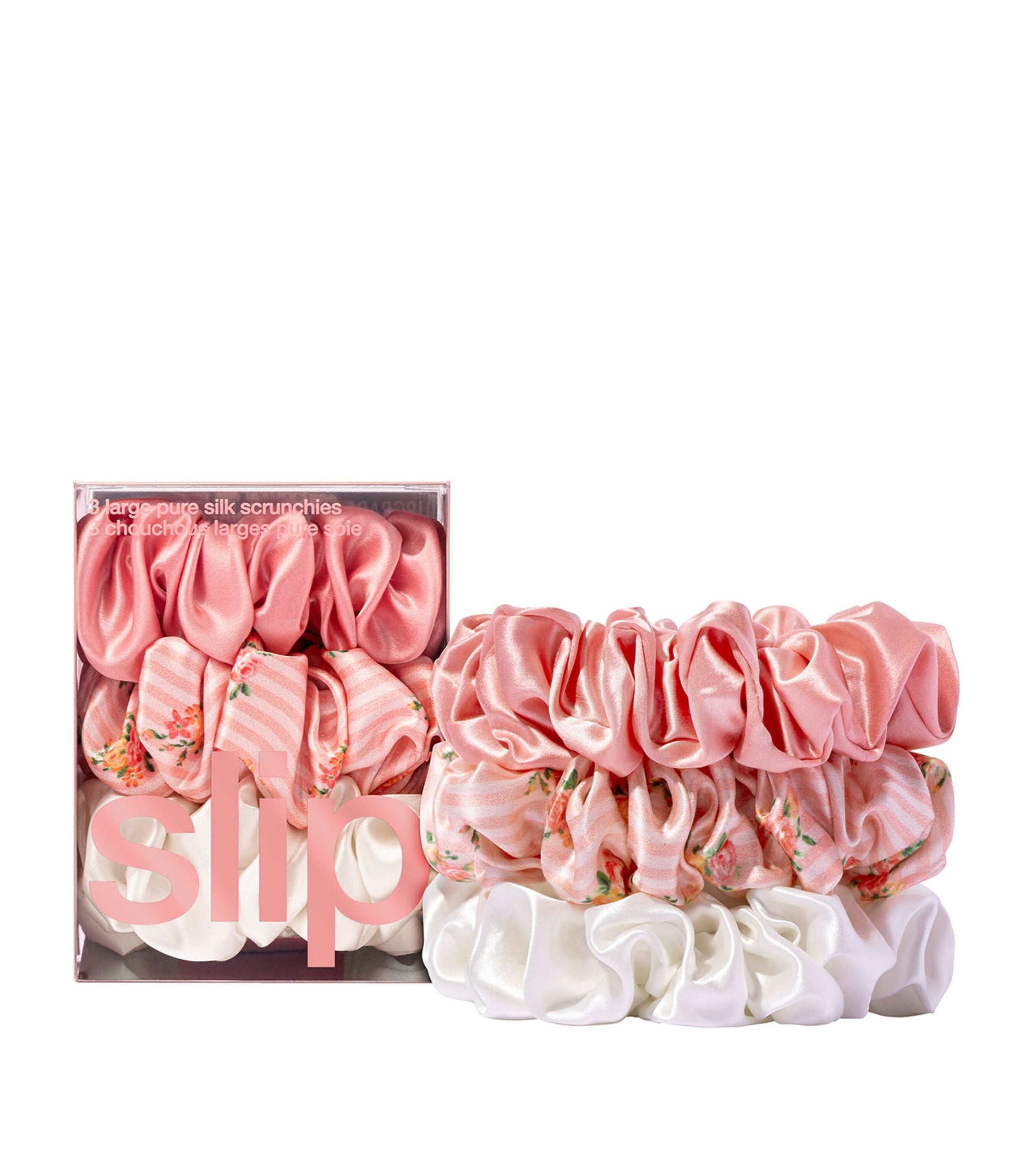 Pure Silk Scrunchies (Set of 3)