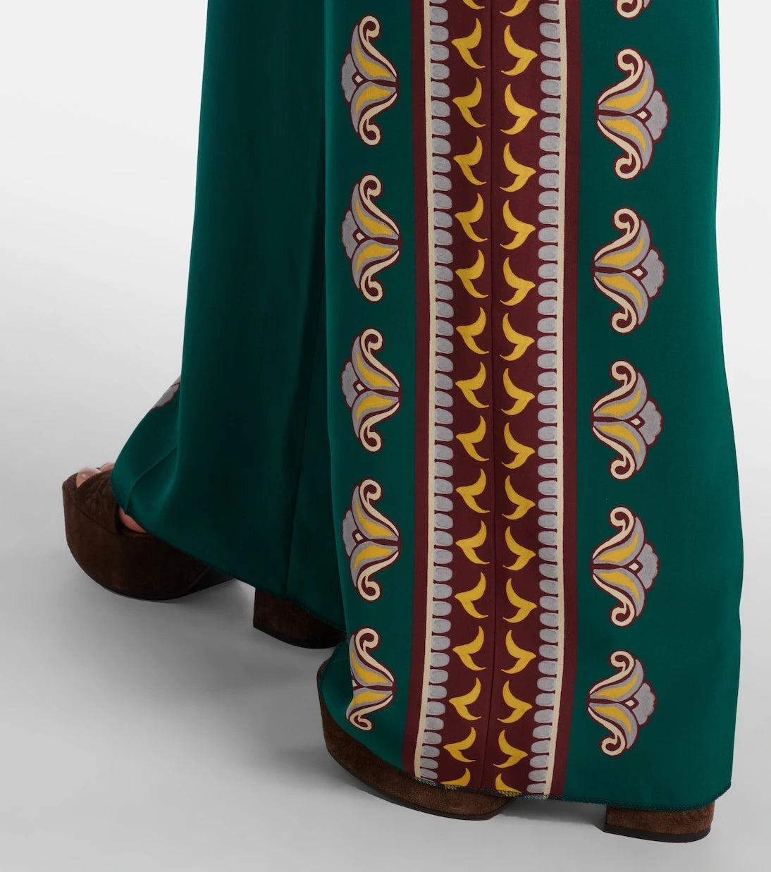 Etro - Printed silk wide-leg pants