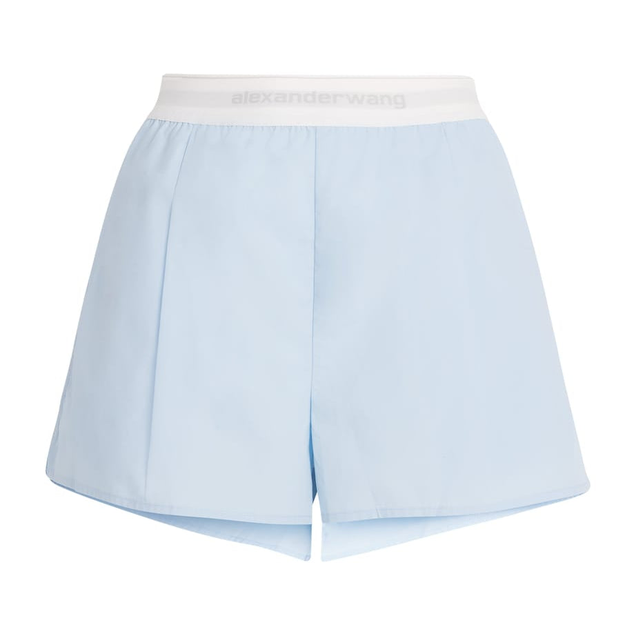 Alexander Wang Blue Cotton Logo Shorts