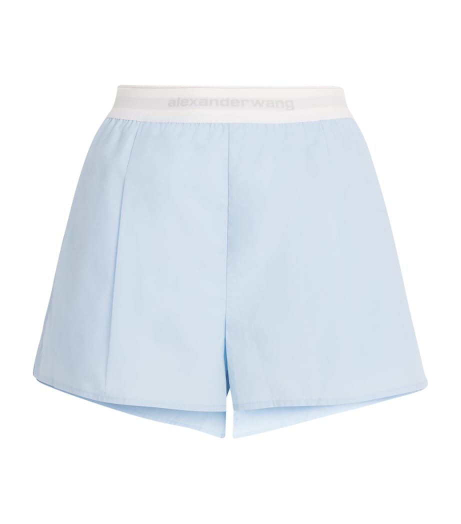 Alexander Wang Blue Cotton Logo Shorts