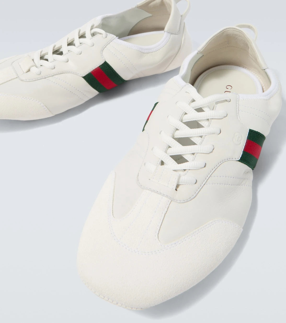 Gucci - Flex leather and suede sneakers