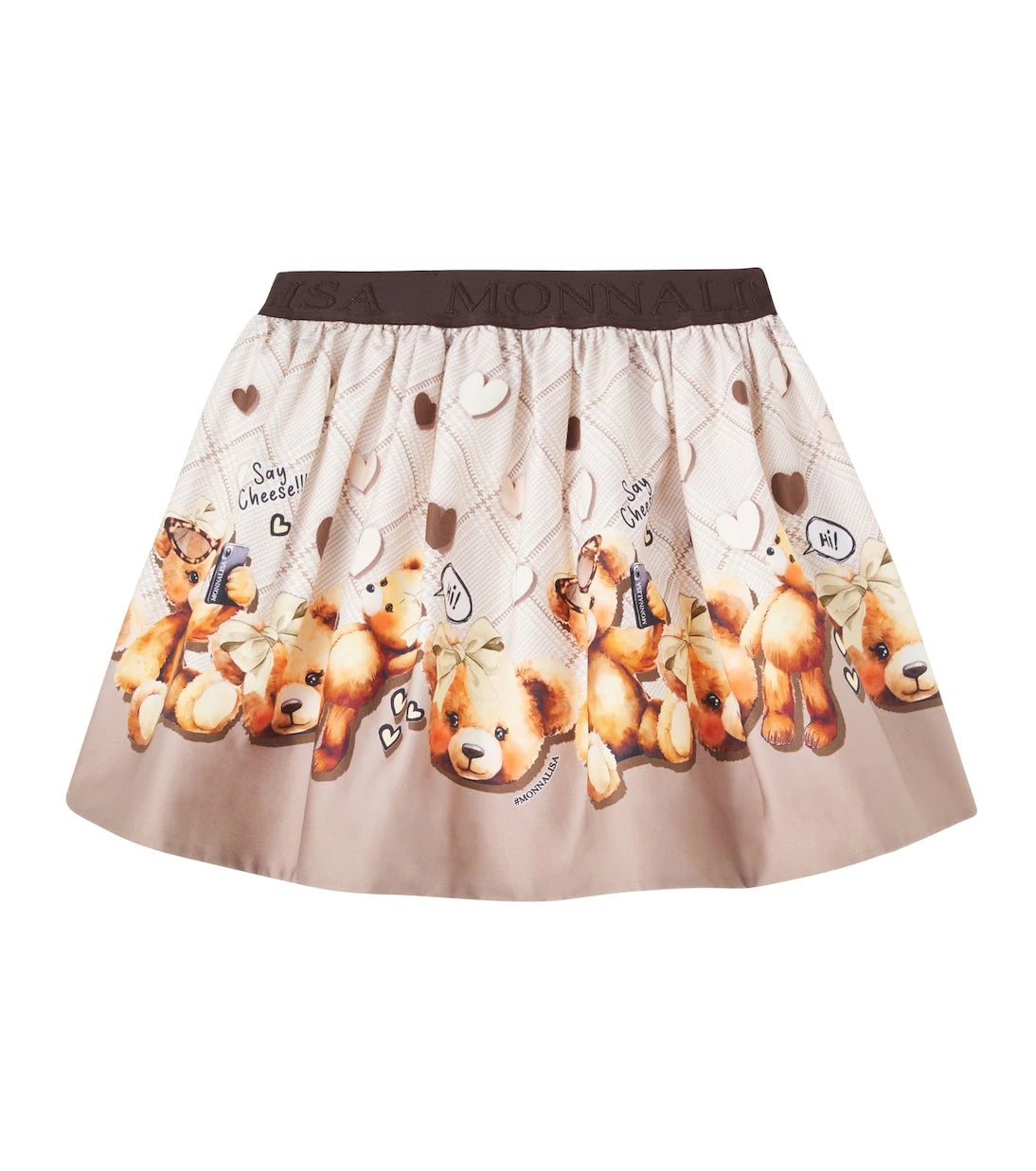 Monnalisa - Printed cotton-blend skirt