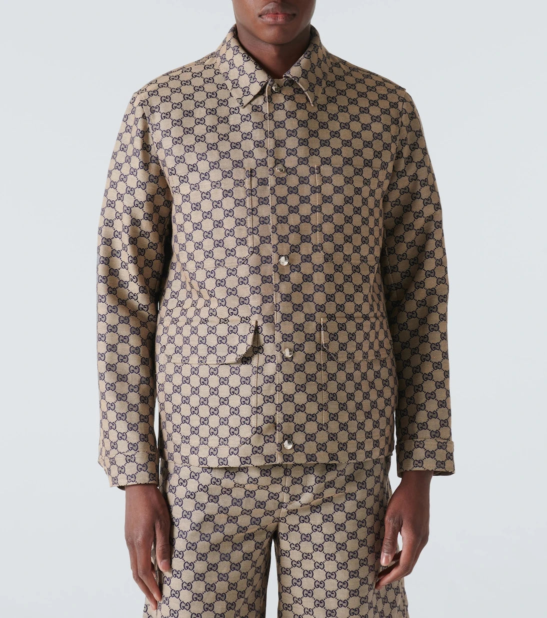 Gucci - GG linen-blend canvas jacket