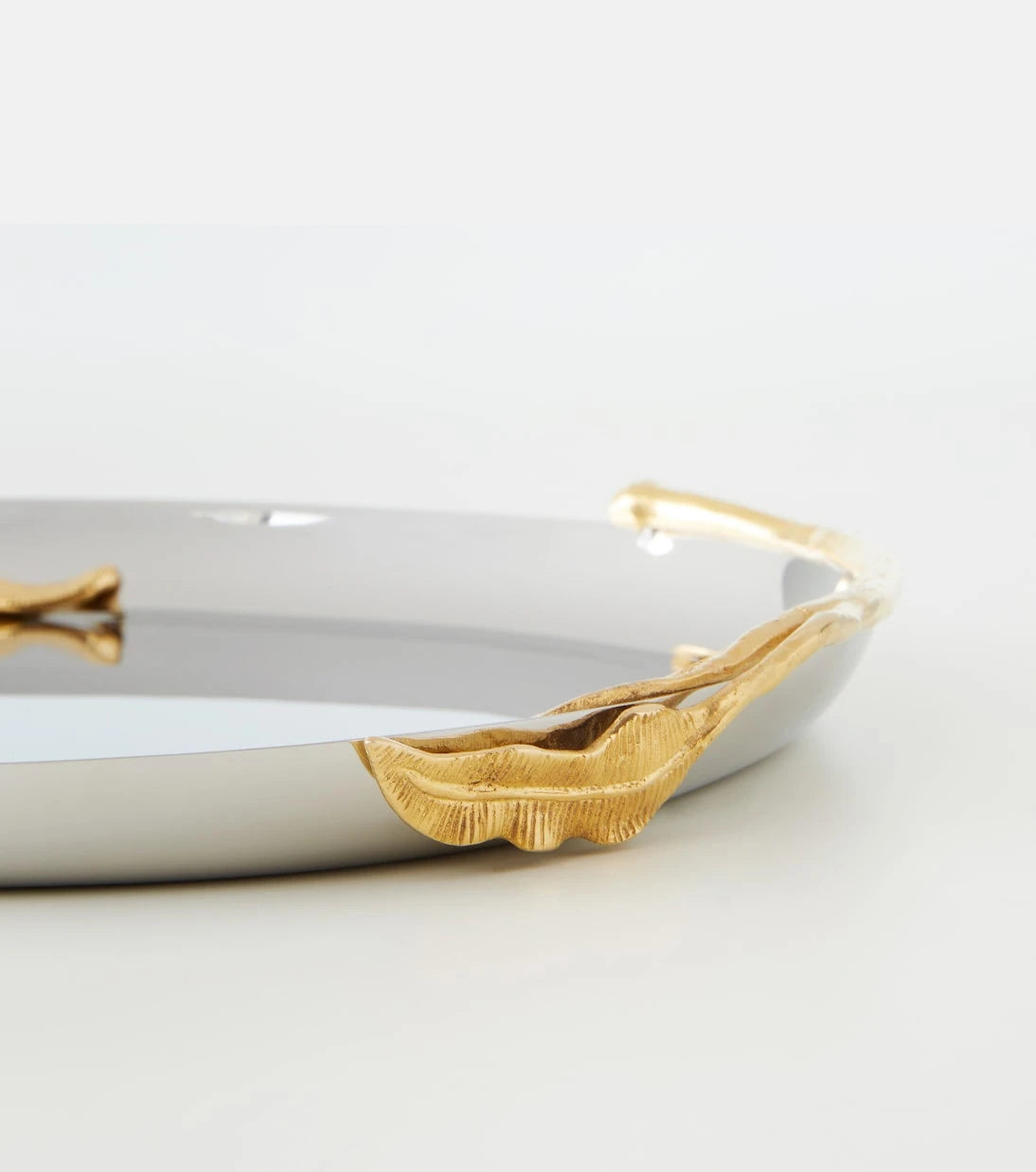 L'Objet - صينية Fern Medium مطلية بذهب عيار 24 قيراطًا