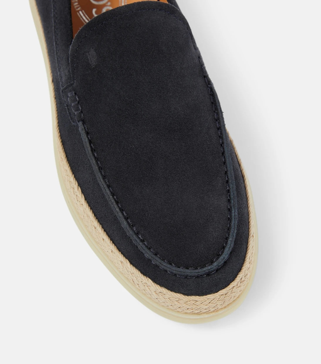 Tod's - Raffia-trimmed suede loafers