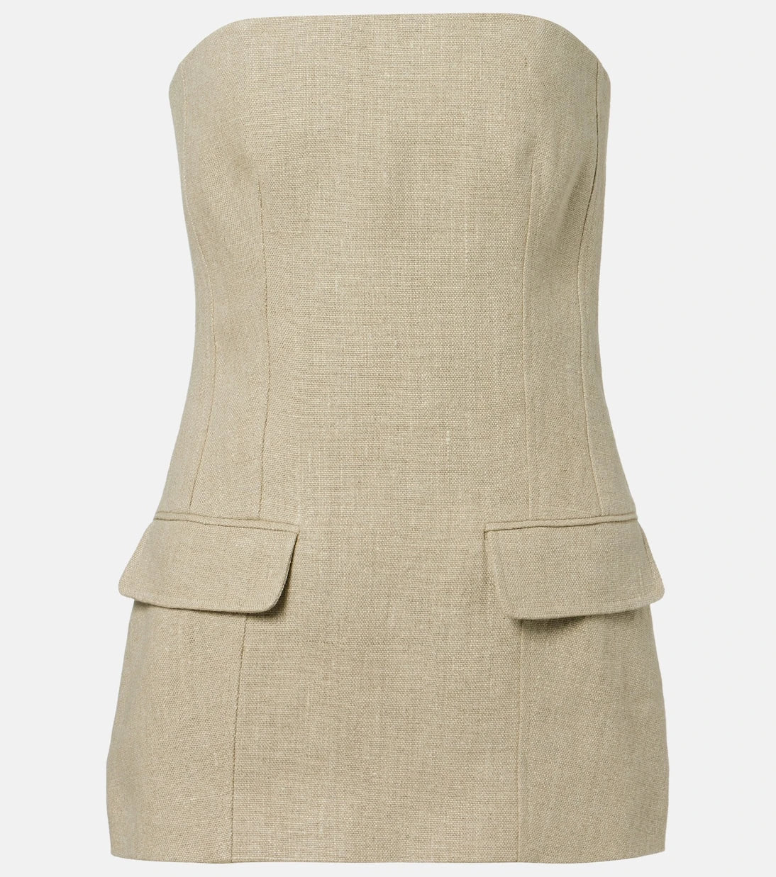 Toteme - Strapless linen bustier top
