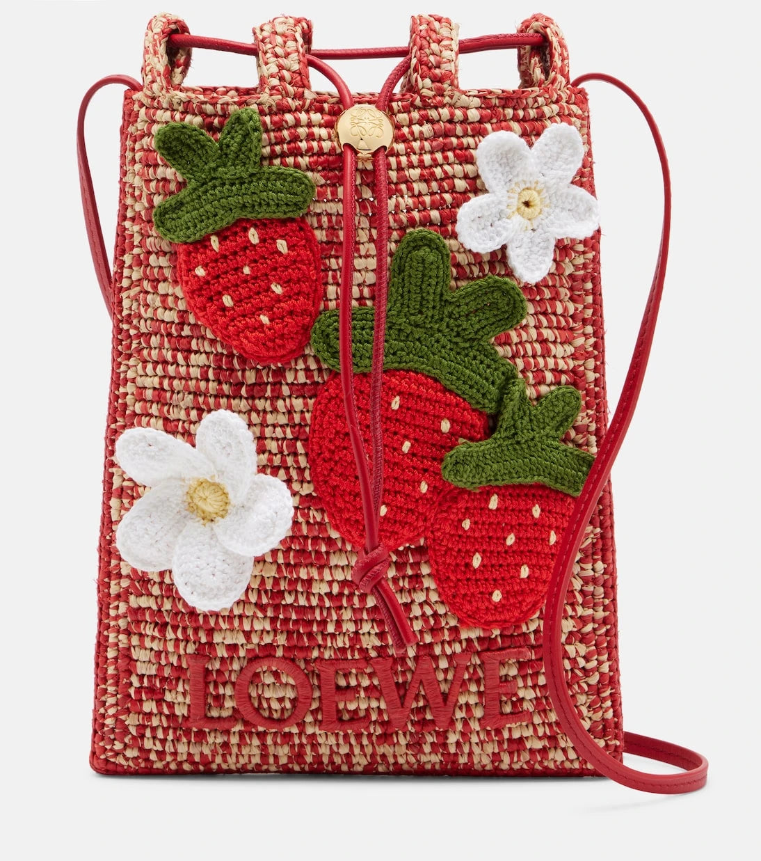 Loewe - Paula's Ibiza raffia pouch with strap