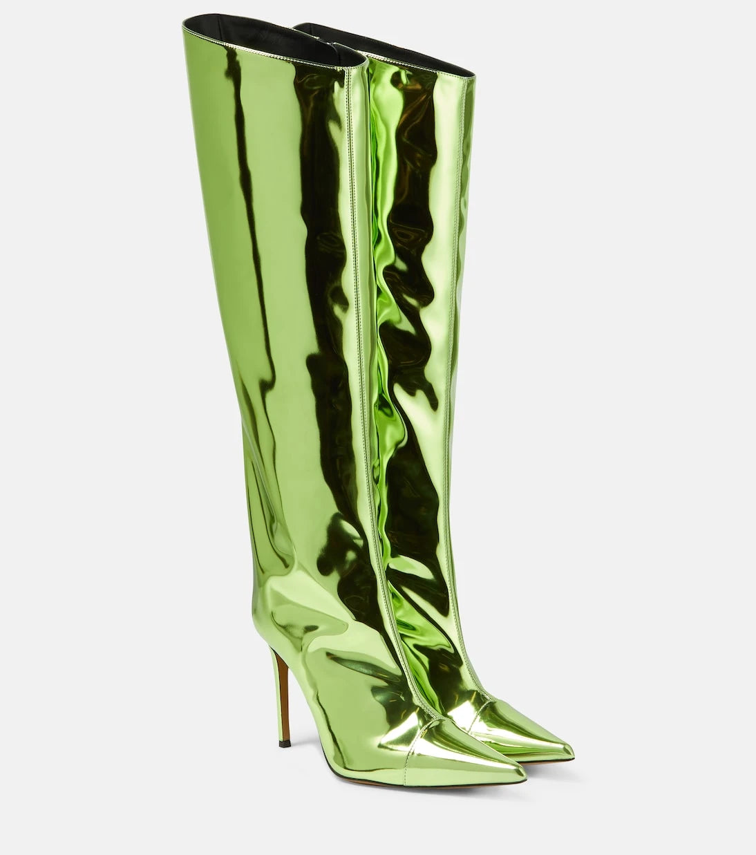 Alexandre Vauthier - Mirrored leather knee-high boots