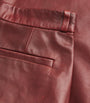 The Wide Leather Trousers SYRAH RED