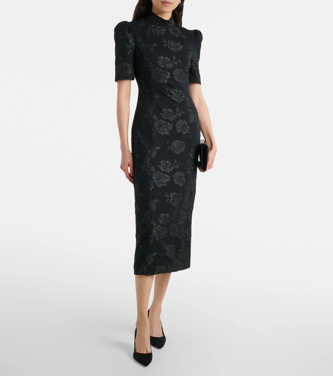 Rotate - Jacquard midi dress