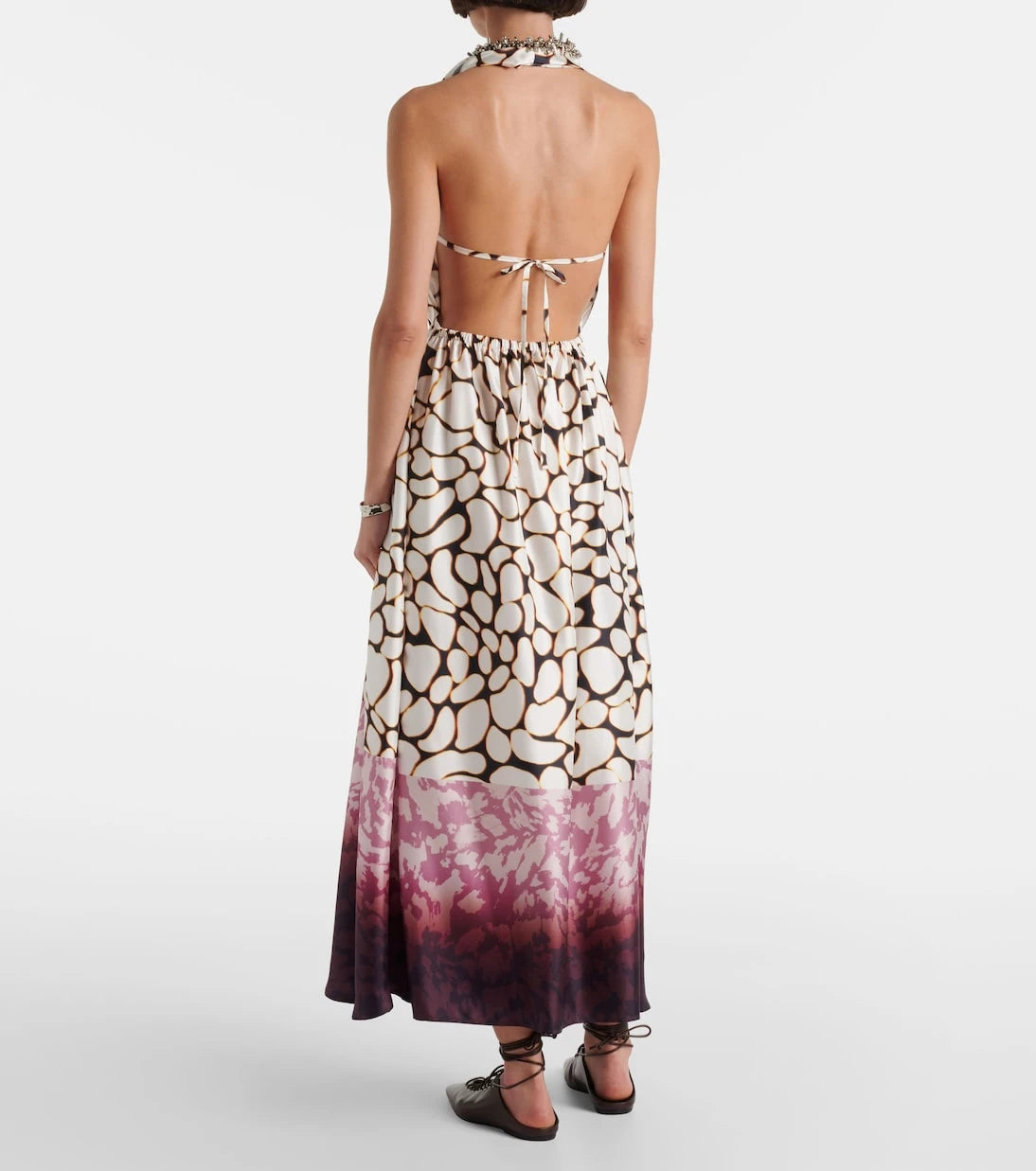 Dries Van Noten - Printed silk twill maxi dress