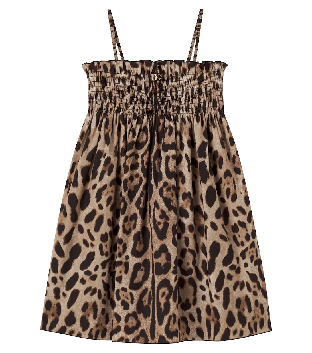 Dolce&Gabbana Kids - Leopard-print cotton dress
