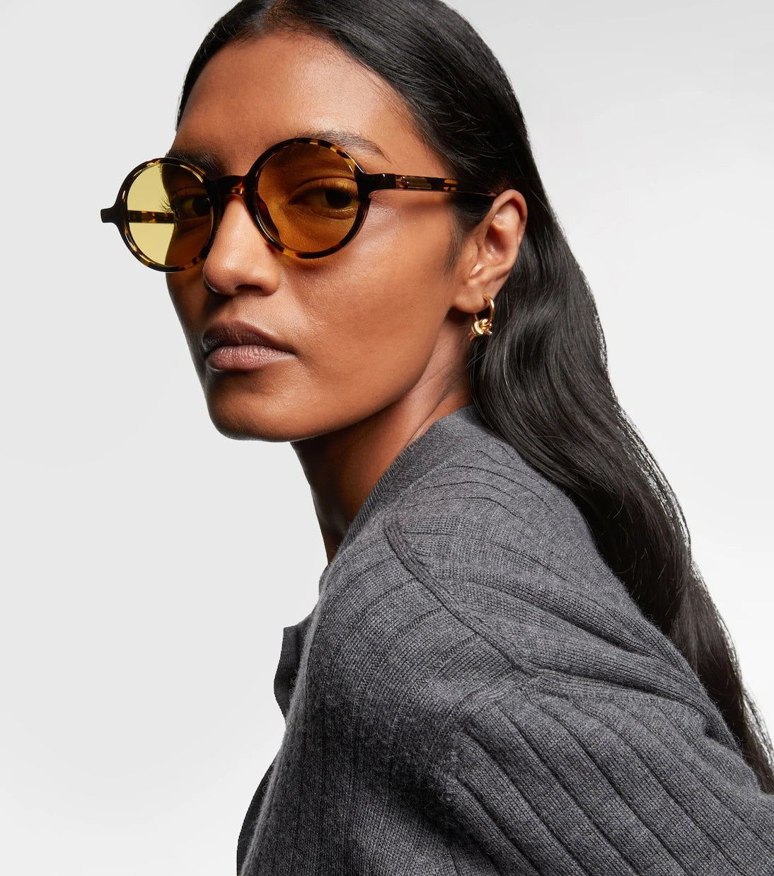 Bottega Veneta - نظارات شمسية مستديرة