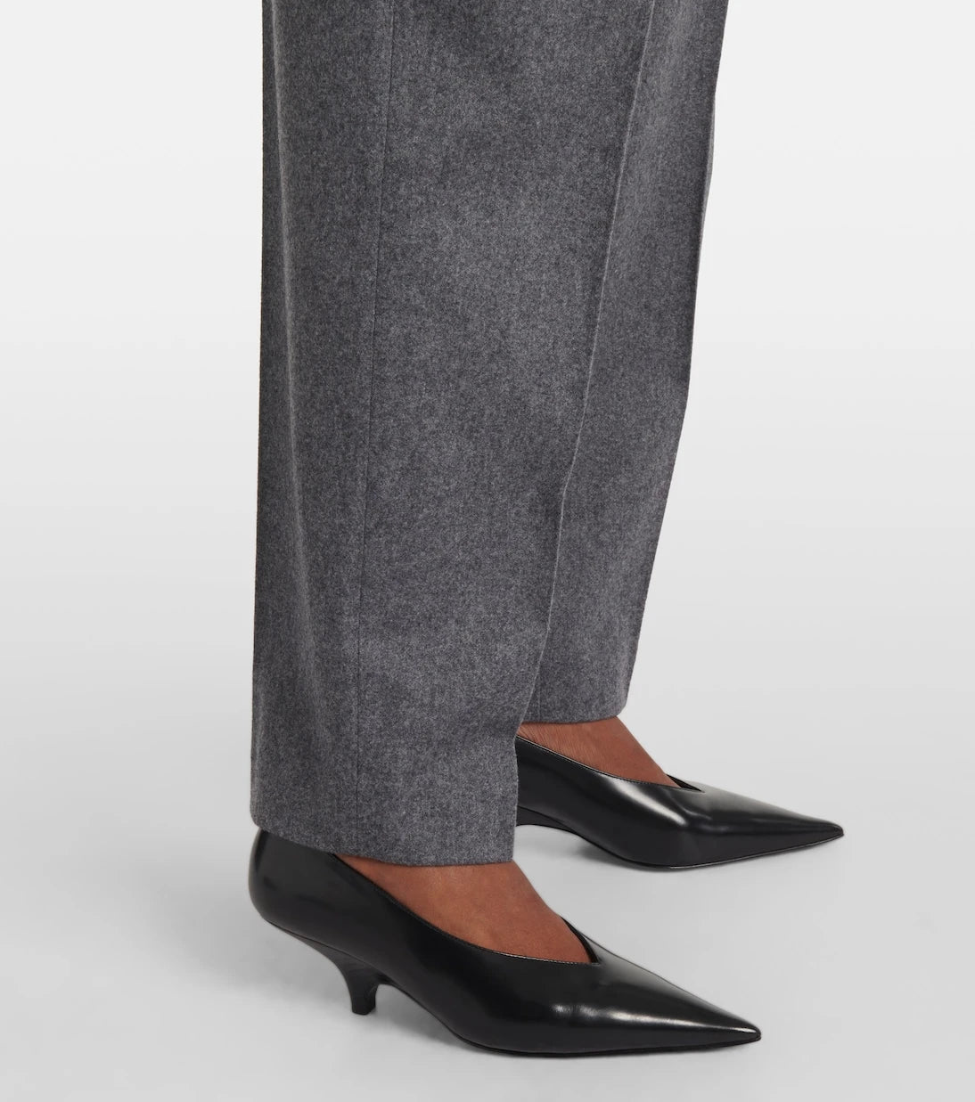 Toteme - Low-rise wool-blend flannel straight pants